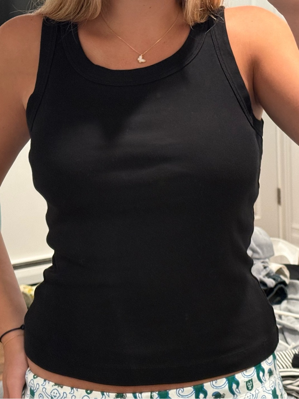 Michael Stars Black Ribbed Tank - Sleek Sleeveless Top